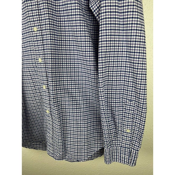 Ralph Lauren Large Purple Blue Plaid Long Sleeve Button Down Cotton Shirt - Picture 4 of 11